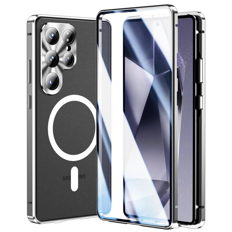 HD Full Cover Magsafe Magnetic Metal Tempered Glass Phone Case, For Samsung Galaxy S26 Ultra 5G, For Samsung Galaxy S25 Ultra 5G, For Samsung Galaxy S24 Ultra 5G, For Samsung Galaxy S24+ 5G, For Samsung Galaxy S23 Ultra 5G, For Samsung Galaxy S23+ 5G  ...