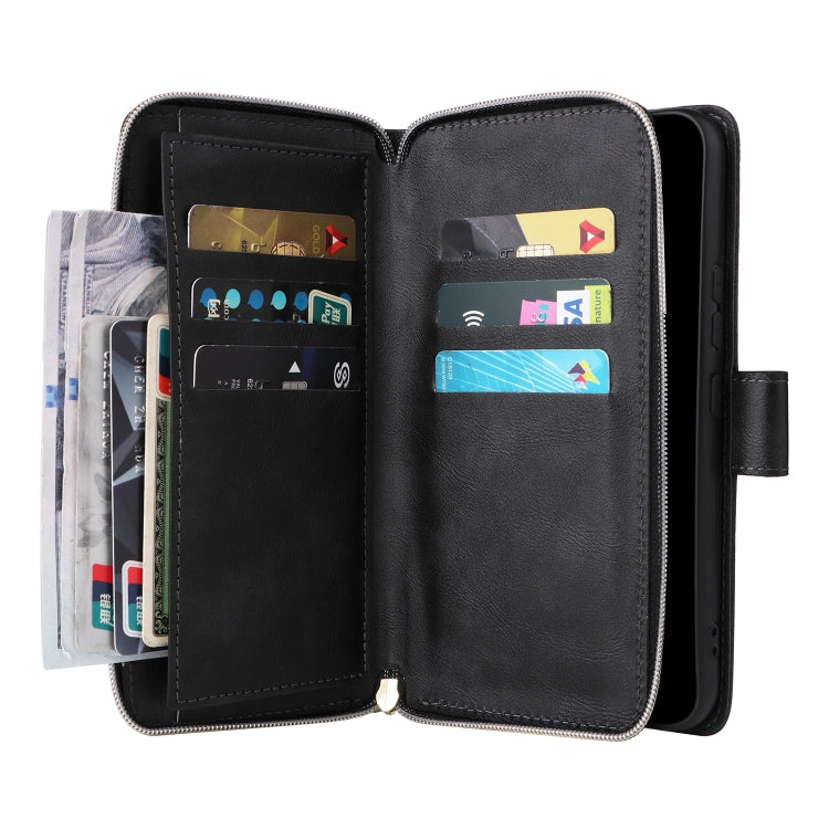 9 Card Slots Zipper Wallet Bag Leather Phone Case, For Samsung Galaxy A34, For Samsung Galaxy A54, For Xiaomi Redmi Note 12 5G Global / Poco X5, For Xiaomi Redmi Note 12 Pro 5G Speed / Note 12 Pro 5G Global / Poco X5 Pro                                ...