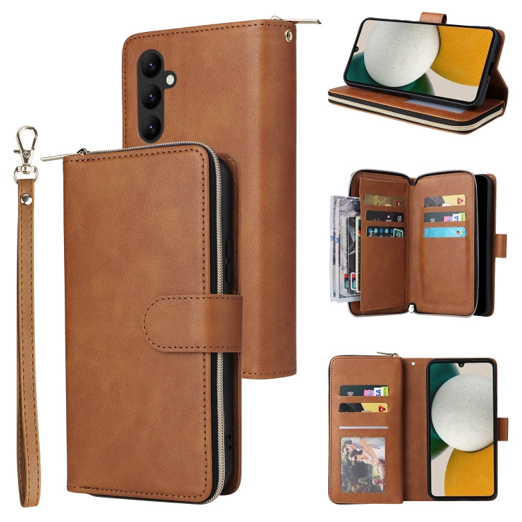 9 Card Slots Zipper Wallet Bag Leather Phone Case, For Samsung Galaxy A34, For Samsung Galaxy A54, For Xiaomi Redmi Note 12 5G Global / Poco X5, For Xiaomi Redmi Note 12 Pro 5G Speed / Note 12 Pro 5G Global / Poco X5 Pro                                ...