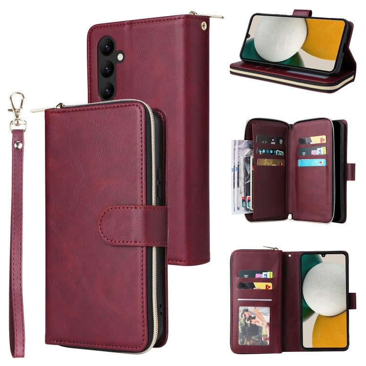 9 Card Slots Zipper Wallet Bag Leather Phone Case, For Samsung Galaxy A34, For Samsung Galaxy A54, For Xiaomi Redmi Note 12 5G Global / Poco X5, For Xiaomi Redmi Note 12 Pro 5G Speed / Note 12 Pro 5G Global / Poco X5 Pro                                ...