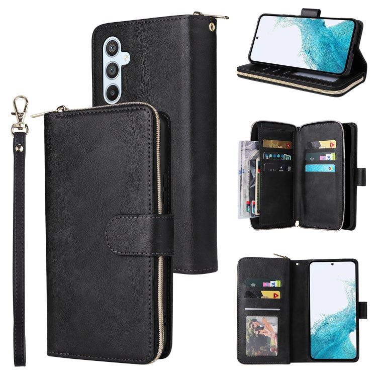 9 Card Slots Zipper Wallet Bag Leather Phone Case, For Samsung Galaxy A34, For Samsung Galaxy A54, For Xiaomi Redmi Note 12 5G Global / Poco X5, For Xiaomi Redmi Note 12 Pro 5G Speed / Note 12 Pro 5G Global / Poco X5 Pro                                ...