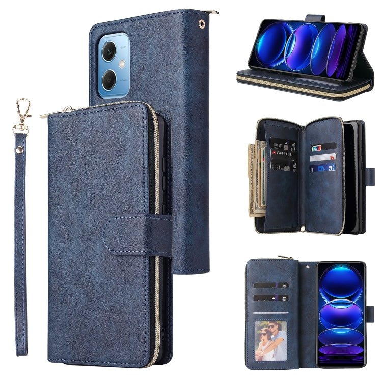9 Card Slots Zipper Wallet Bag Leather Phone Case, For Samsung Galaxy A34, For Samsung Galaxy A54, For Xiaomi Redmi Note 12 5G Global / Poco X5, For Xiaomi Redmi Note 12 Pro 5G Speed / Note 12 Pro 5G Global / Poco X5 Pro                                ...