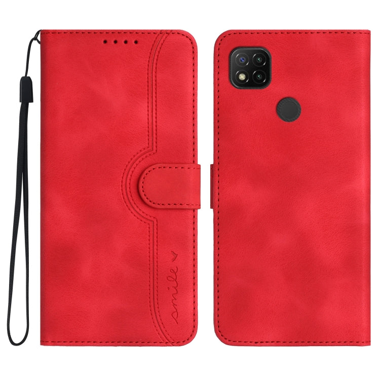Heart Pattern Skin Feel Leather Phone Case, For Xiaomi Redmi 9/9 Prime/Poco M2, For Xiaomi Redmi 9A/9AT/9i, For Xiaomi Redmi 9C/9C NFC/Poco C3, For Xiaomi Redmi 10A 4G, For Xiaomi Redmi 10C 4G Global/10 India/10 Power, For Xiaomi Redmi A1+             ...