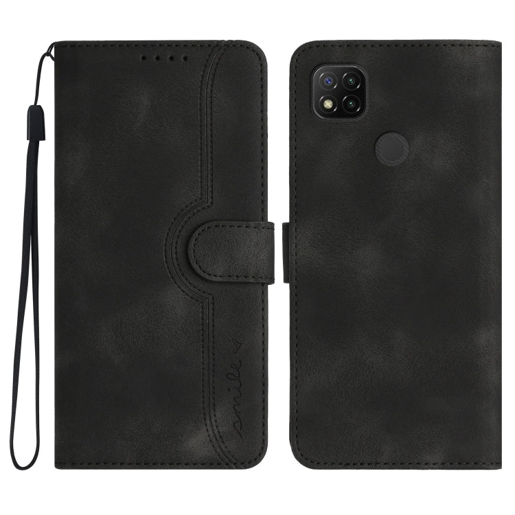 Heart Pattern Skin Feel Leather Phone Case, For Xiaomi Redmi 9/9 Prime/Poco M2, For Xiaomi Redmi 9A/9AT/9i, For Xiaomi Redmi 9C/9C NFC/Poco C3, For Xiaomi Redmi 10A 4G, For Xiaomi Redmi 10C 4G Global/10 India/10 Power, For Xiaomi Redmi A1+             ...