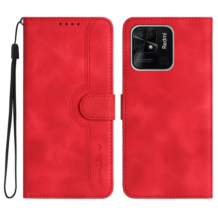 Heart Pattern Skin Feel Leather Phone Case, For Xiaomi Redmi 9/9 Prime/Poco M2, For Xiaomi Redmi 9A/9AT/9i, For Xiaomi Redmi 9C/9C NFC/Poco C3, For Xiaomi Redmi 10A 4G, For Xiaomi Redmi 10C 4G Global/10 India/10 Power, For Xiaomi Redmi A1+             ...