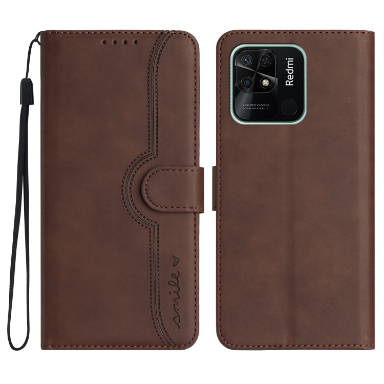 Heart Pattern Skin Feel Leather Phone Case, For Xiaomi Redmi 9/9 Prime/Poco M2, For Xiaomi Redmi 9A/9AT/9i, For Xiaomi Redmi 9C/9C NFC/Poco C3, For Xiaomi Redmi 10A 4G, For Xiaomi Redmi 10C 4G Global/10 India/10 Power, For Xiaomi Redmi A1+             ...