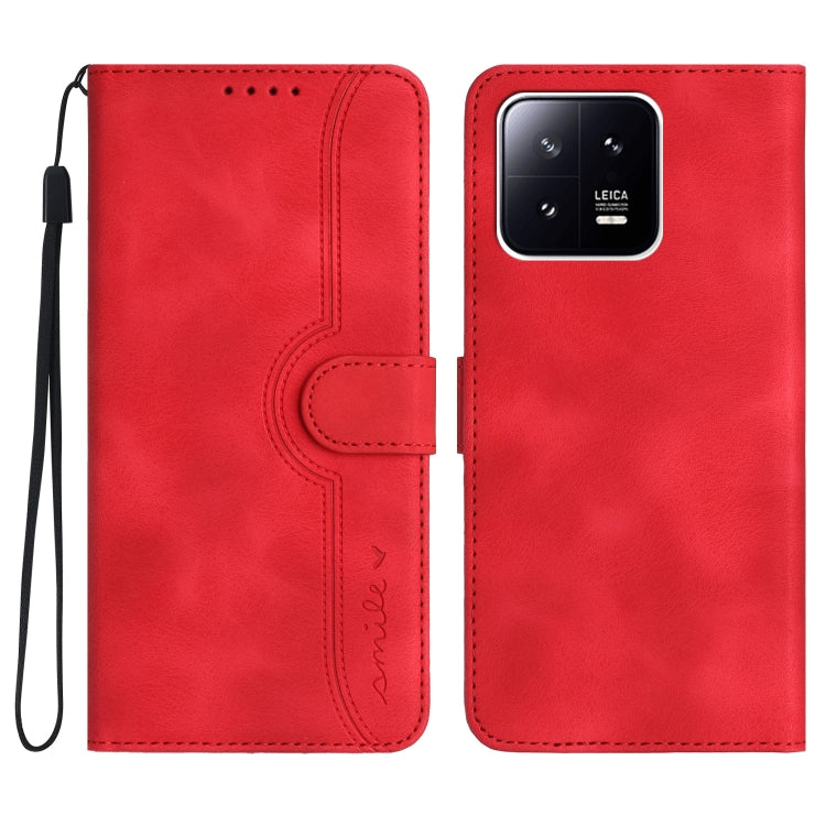 Heart Pattern Skin Feel Leather Phone Case, For Xiaomi Redmi Note 12 5G, For Xiaomi Redmi Note 12 Pro 5G, For Xiaomi Redmi Note 12 Pro+ 5G, For Xiaomi 11T/11T Pro, For Xiaomi 12T/12T Pro/Redmi K50 Ultra, For Xiaomi 13, For Xiaomi 13 Pro, For Xiaomi Civi 2