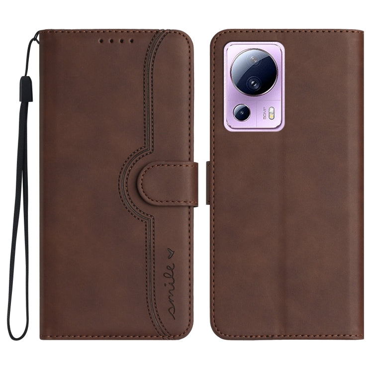 Heart Pattern Skin Feel Leather Phone Case, For Xiaomi Redmi Note 12 5G, For Xiaomi Redmi Note 12 Pro 5G, For Xiaomi Redmi Note 12 Pro+ 5G, For Xiaomi 11T/11T Pro, For Xiaomi 12T/12T Pro/Redmi K50 Ultra, For Xiaomi 13, For Xiaomi 13 Pro, For Xiaomi Civi 2
