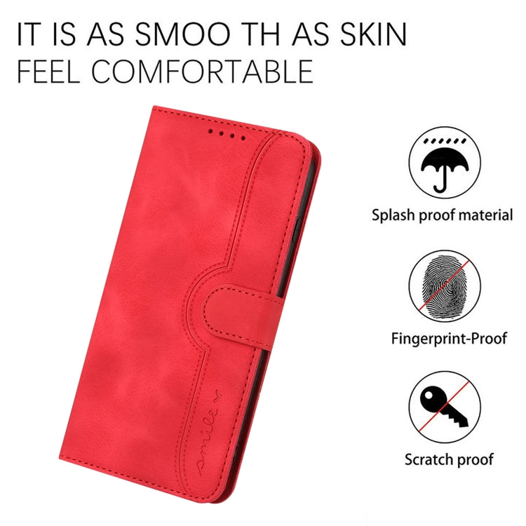 Heart Pattern Skin Feel Leather Phone Case, For Xiaomi Poco M5