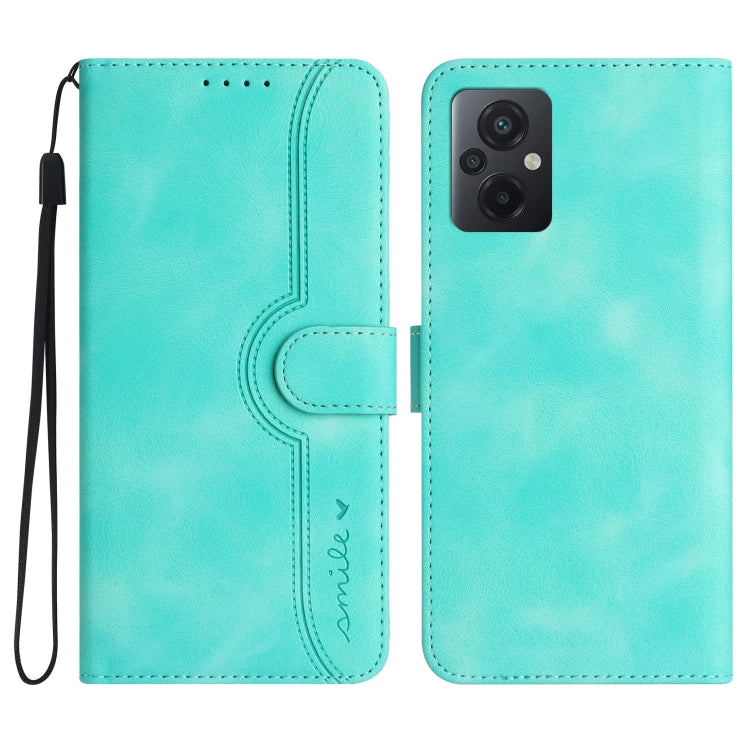 Heart Pattern Skin Feel Leather Phone Case, For Xiaomi Poco M5