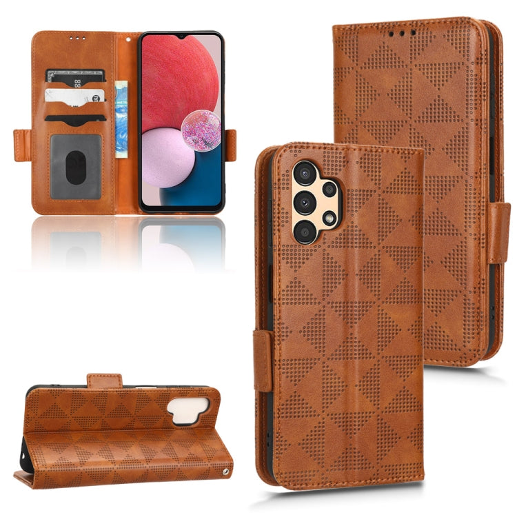 Symmetrical Triangle Leather Phone Case, For Samsung Galaxy A13 4G, For Samsung Galaxy A13 5G, For Samsung Galaxy A14 4G, For Samsung Galaxy A14 5G, For Samsung Galaxy A22 4G / M22 4G, For Samsung Galaxy A22 5G, For Samsung Galaxy A22 5G JP Version    ...