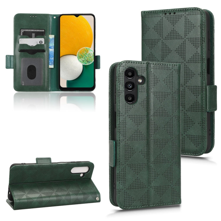 Symmetrical Triangle Leather Phone Case, For Samsung Galaxy A13 4G, For Samsung Galaxy A13 5G, For Samsung Galaxy A14 4G, For Samsung Galaxy A14 5G, For Samsung Galaxy A22 4G / M22 4G, For Samsung Galaxy A22 5G, For Samsung Galaxy A22 5G JP Version    ...