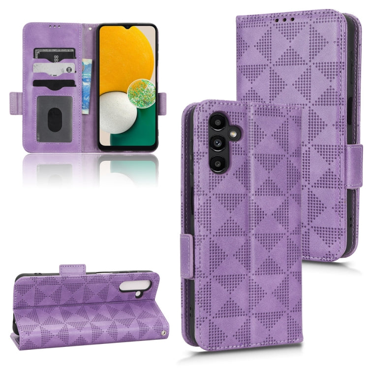 Symmetrical Triangle Leather Phone Case, For Samsung Galaxy A13 4G, For Samsung Galaxy A13 5G, For Samsung Galaxy A14 4G, For Samsung Galaxy A14 5G, For Samsung Galaxy A22 4G / M22 4G, For Samsung Galaxy A22 5G, For Samsung Galaxy A22 5G JP Version    ...