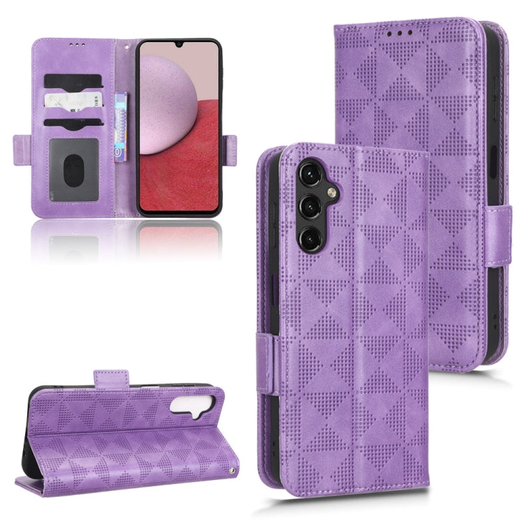 Symmetrical Triangle Leather Phone Case, For Samsung Galaxy A13 4G, For Samsung Galaxy A13 5G, For Samsung Galaxy A14 4G, For Samsung Galaxy A14 5G, For Samsung Galaxy A22 4G / M22 4G, For Samsung Galaxy A22 5G, For Samsung Galaxy A22 5G JP Version    ...