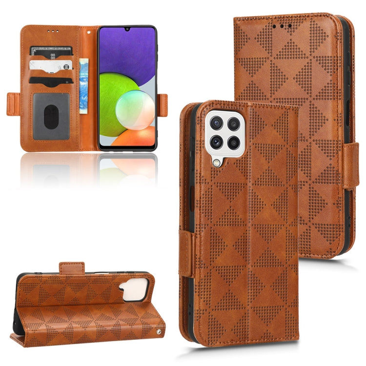 Symmetrical Triangle Leather Phone Case, For Samsung Galaxy A13 4G, For Samsung Galaxy A13 5G, For Samsung Galaxy A14 4G, For Samsung Galaxy A14 5G, For Samsung Galaxy A22 4G / M22 4G, For Samsung Galaxy A22 5G, For Samsung Galaxy A22 5G JP Version    ...