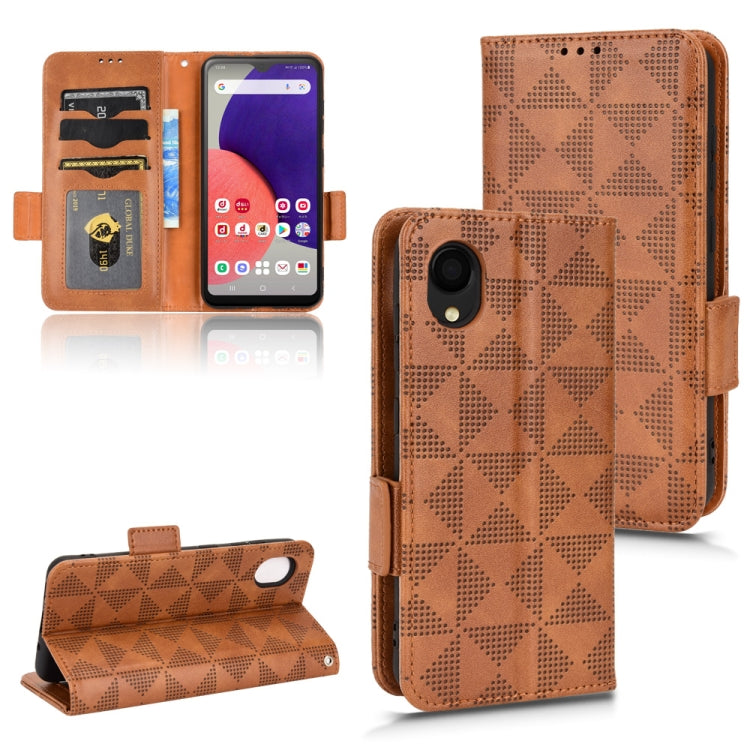 Symmetrical Triangle Leather Phone Case, For Samsung Galaxy A13 4G, For Samsung Galaxy A13 5G, For Samsung Galaxy A14 4G, For Samsung Galaxy A14 5G, For Samsung Galaxy A22 4G / M22 4G, For Samsung Galaxy A22 5G, For Samsung Galaxy A22 5G JP Version    ...