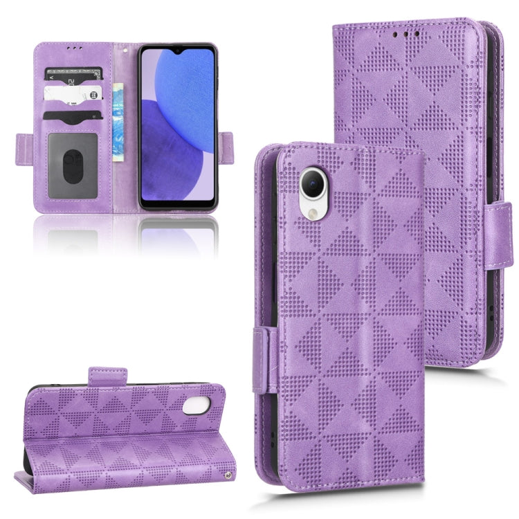 Symmetrical Triangle Leather Phone Case, For Samsung Galaxy A13 4G, For Samsung Galaxy A13 5G, For Samsung Galaxy A14 4G, For Samsung Galaxy A14 5G, For Samsung Galaxy A22 4G / M22 4G, For Samsung Galaxy A22 5G, For Samsung Galaxy A22 5G JP Version    ...