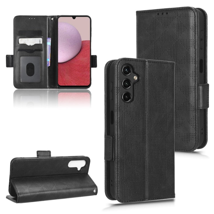 Symmetrical Triangle Leather Phone Case, For Samsung Galaxy A24 4G, For Samsung Galaxy A33 5G, For Samsung Galaxy A34 5G, For Samsung Galaxy A53 5G, For Samsung Galaxy A54 5G, For Samsung Galaxy M33 5G, For Samsung Galaxy M53 5G                        ...