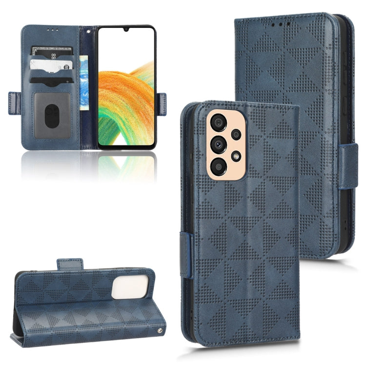 Symmetrical Triangle Leather Phone Case, For Samsung Galaxy A24 4G, For Samsung Galaxy A33 5G, For Samsung Galaxy A34 5G, For Samsung Galaxy A53 5G, For Samsung Galaxy A54 5G, For Samsung Galaxy M33 5G, For Samsung Galaxy M53 5G                        ...