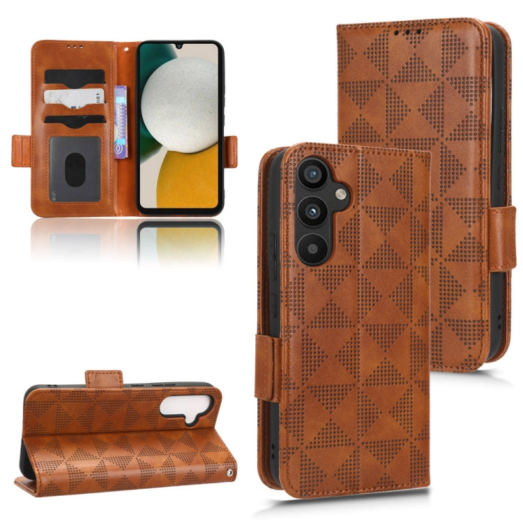 Symmetrical Triangle Leather Phone Case, For Samsung Galaxy A24 4G, For Samsung Galaxy A33 5G, For Samsung Galaxy A34 5G, For Samsung Galaxy A53 5G, For Samsung Galaxy A54 5G, For Samsung Galaxy M33 5G, For Samsung Galaxy M53 5G                        ...