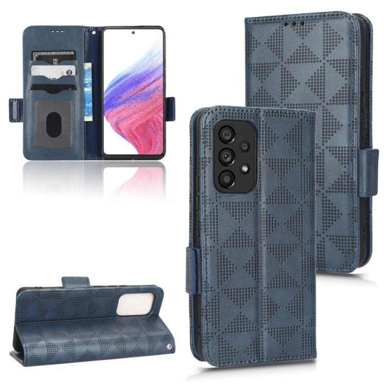 Symmetrical Triangle Leather Phone Case, For Samsung Galaxy A24 4G, For Samsung Galaxy A33 5G, For Samsung Galaxy A34 5G, For Samsung Galaxy A53 5G, For Samsung Galaxy A54 5G, For Samsung Galaxy M33 5G, For Samsung Galaxy M53 5G                        ...