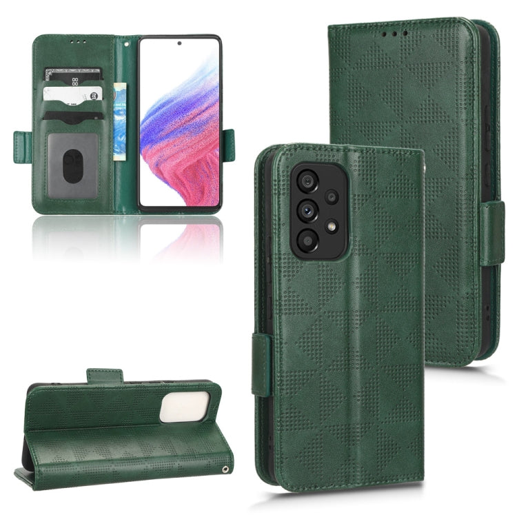 Symmetrical Triangle Leather Phone Case, For Samsung Galaxy A24 4G, For Samsung Galaxy A33 5G, For Samsung Galaxy A34 5G, For Samsung Galaxy A53 5G, For Samsung Galaxy A54 5G, For Samsung Galaxy M33 5G, For Samsung Galaxy M53 5G                        ...