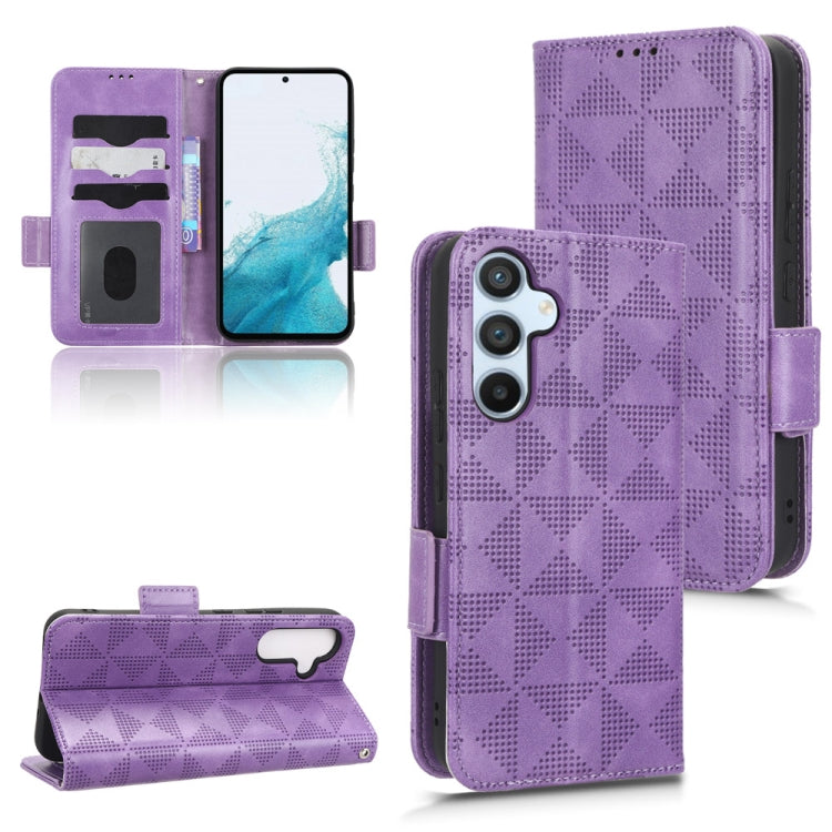 Symmetrical Triangle Leather Phone Case, For Samsung Galaxy A24 4G, For Samsung Galaxy A33 5G, For Samsung Galaxy A34 5G, For Samsung Galaxy A53 5G, For Samsung Galaxy A54 5G, For Samsung Galaxy M33 5G, For Samsung Galaxy M53 5G                        ...