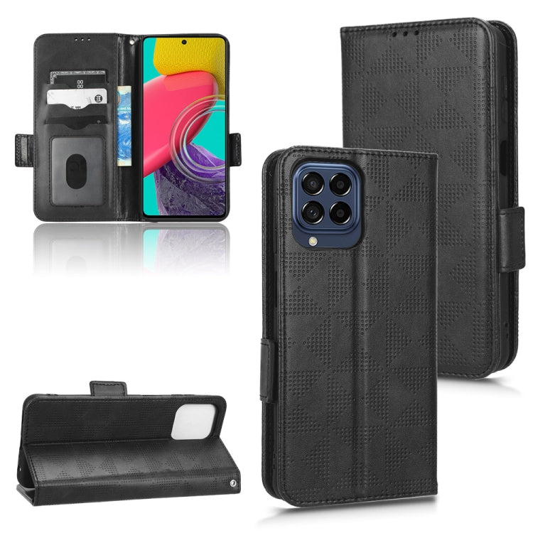 Symmetrical Triangle Leather Phone Case, For Samsung Galaxy A24 4G, For Samsung Galaxy A33 5G, For Samsung Galaxy A34 5G, For Samsung Galaxy A53 5G, For Samsung Galaxy A54 5G, For Samsung Galaxy M33 5G, For Samsung Galaxy M53 5G                        ...