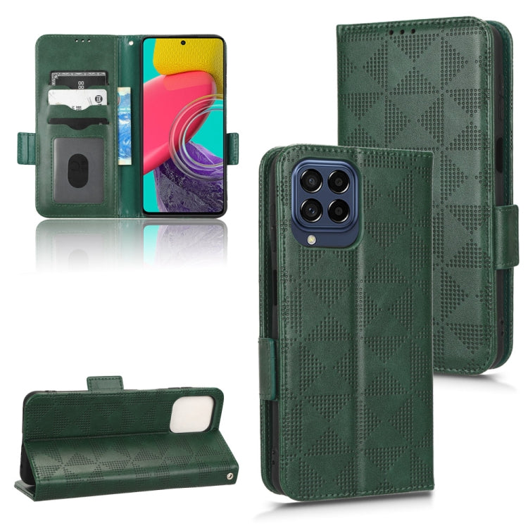 Symmetrical Triangle Leather Phone Case, For Samsung Galaxy A24 4G, For Samsung Galaxy A33 5G, For Samsung Galaxy A34 5G, For Samsung Galaxy A53 5G, For Samsung Galaxy A54 5G, For Samsung Galaxy M33 5G, For Samsung Galaxy M53 5G                        ...