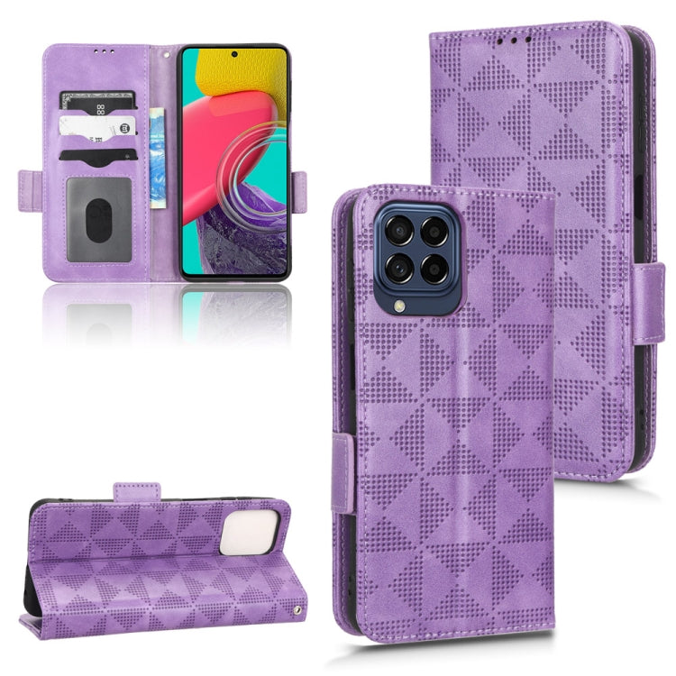 Symmetrical Triangle Leather Phone Case, For Samsung Galaxy A24 4G, For Samsung Galaxy A33 5G, For Samsung Galaxy A34 5G, For Samsung Galaxy A53 5G, For Samsung Galaxy A54 5G, For Samsung Galaxy M33 5G, For Samsung Galaxy M53 5G                        ...