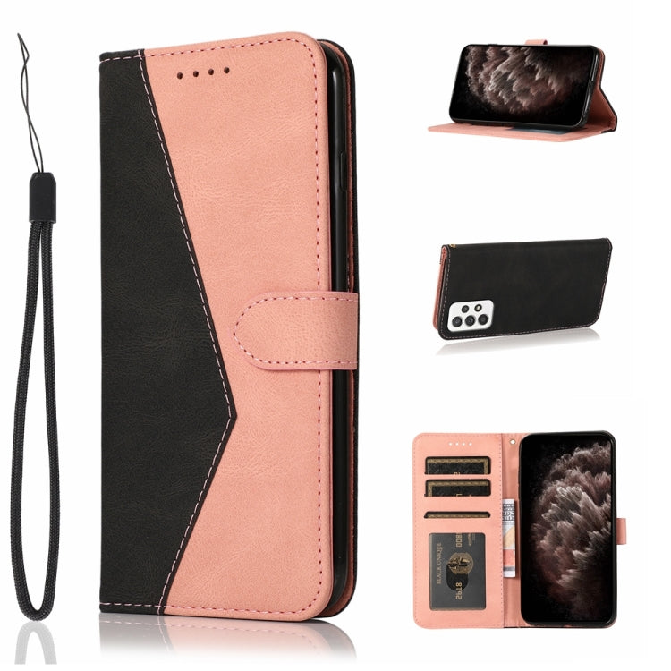 Dual-color Stitching Leather Phone Case, For Samsung Galaxy A72 5G / 4G, For Samsung Galaxy A82 5G/ Quantum 2