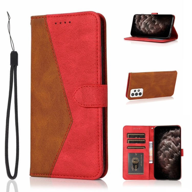 Dual-color Stitching Leather Phone Case, For Samsung Galaxy A72 5G / 4G, For Samsung Galaxy A82 5G/ Quantum 2