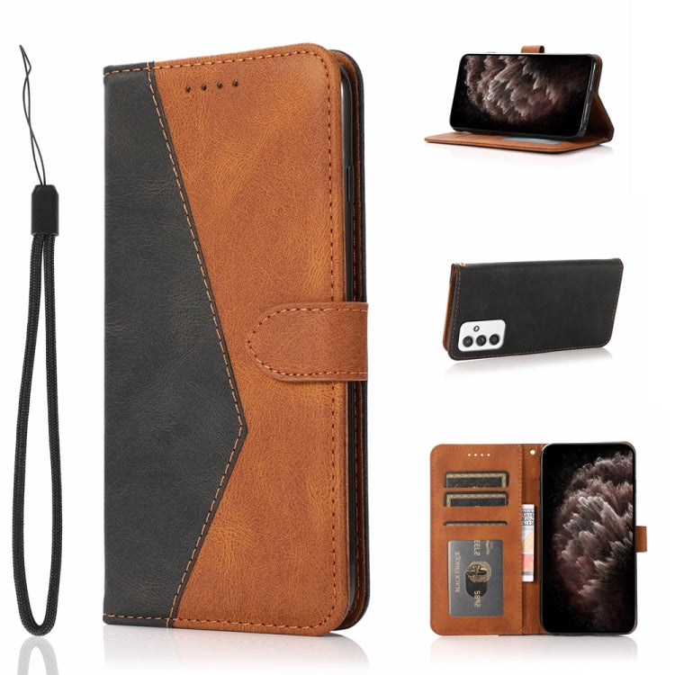 Dual-color Stitching Leather Phone Case, For Samsung Galaxy A72 5G / 4G, For Samsung Galaxy A82 5G/ Quantum 2