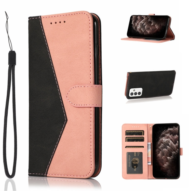 Dual-color Stitching Leather Phone Case, For Samsung Galaxy A72 5G / 4G, For Samsung Galaxy A82 5G/ Quantum 2