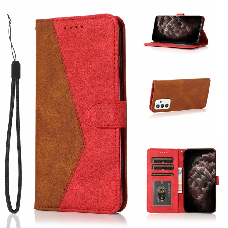 Dual-color Stitching Leather Phone Case, For Samsung Galaxy A72 5G / 4G, For Samsung Galaxy A82 5G/ Quantum 2