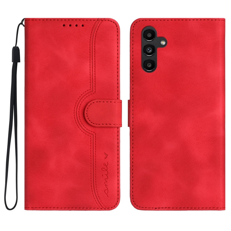 Heart Pattern Skin Feel Leather Phone Case, For Samsung Galaxy A12, For Samsung Galaxy A13 4G, For Samsung Galaxy A13 5G, For Samsung Galaxy A14 5G, For Samsung Galaxy A20/A30, For Samsung Galaxy A20e/A10e, For Samsung Galaxy A20s                      ...