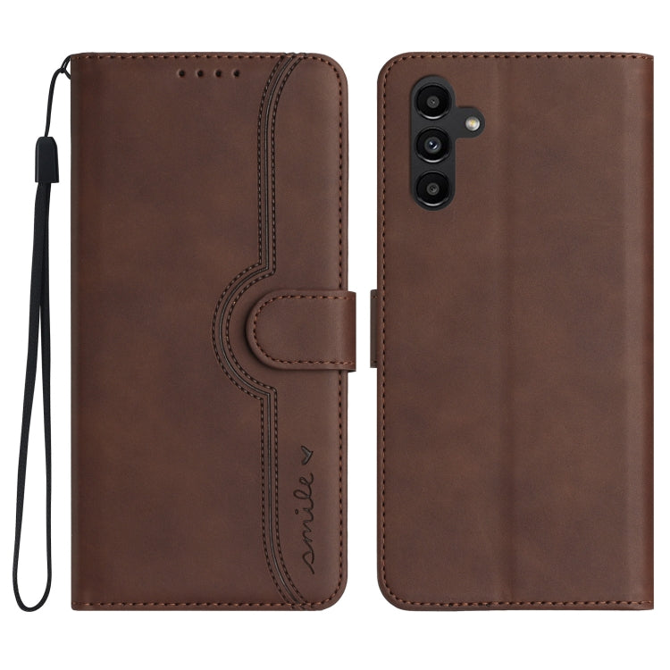 Heart Pattern Skin Feel Leather Phone Case, For Samsung Galaxy A12, For Samsung Galaxy A13 4G, For Samsung Galaxy A13 5G, For Samsung Galaxy A14 5G, For Samsung Galaxy A20/A30, For Samsung Galaxy A20e/A10e, For Samsung Galaxy A20s                      ...