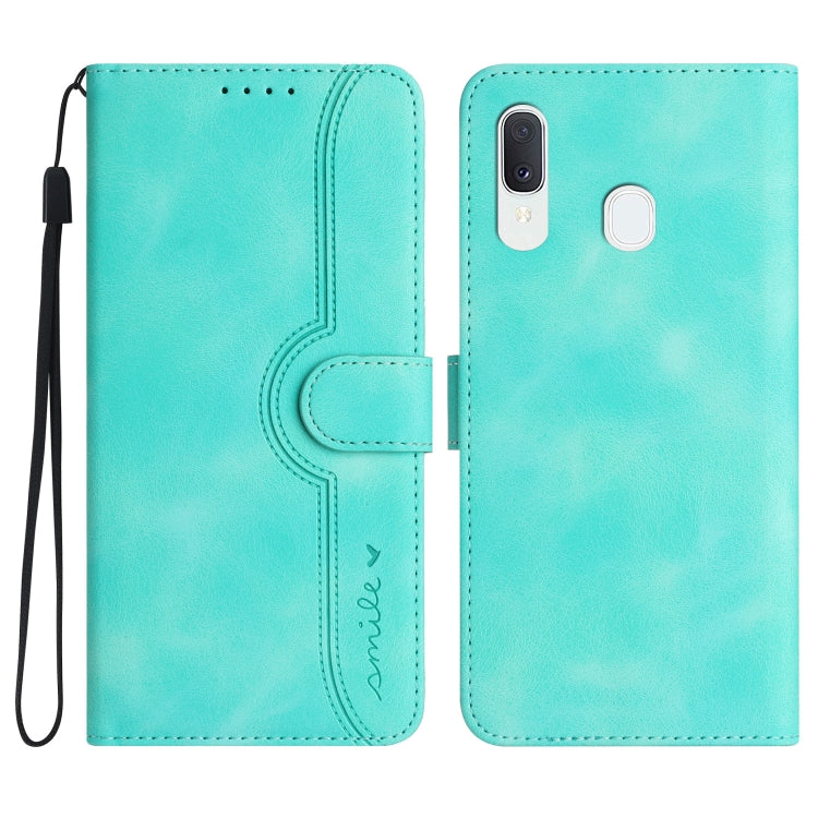 Heart Pattern Skin Feel Leather Phone Case, For Samsung Galaxy A12, For Samsung Galaxy A13 4G, For Samsung Galaxy A13 5G, For Samsung Galaxy A14 5G, For Samsung Galaxy A20/A30, For Samsung Galaxy A20e/A10e, For Samsung Galaxy A20s                      ...