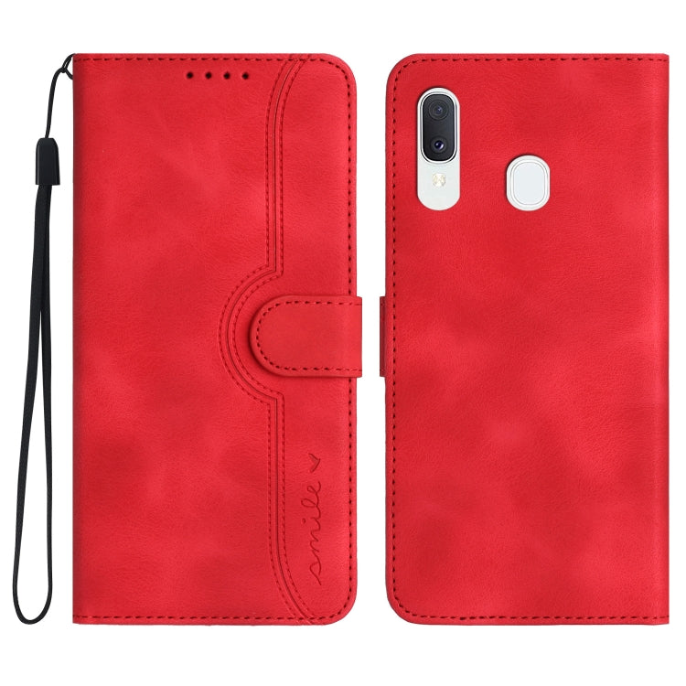 Heart Pattern Skin Feel Leather Phone Case, For Samsung Galaxy A12, For Samsung Galaxy A13 4G, For Samsung Galaxy A13 5G, For Samsung Galaxy A14 5G, For Samsung Galaxy A20/A30, For Samsung Galaxy A20e/A10e, For Samsung Galaxy A20s                      ...