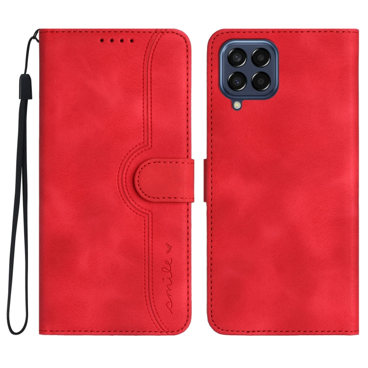 Heart Pattern Skin Feel Leather Phone Case, For Samsung Galaxy M33 5G Global, For Samsung Galaxy M53 5G, For Samsung Galaxy Note10 4G/5G, For Samsung Galaxy Note10+, For Samsung Galaxy Note20, For Samsung Galaxy Note20 Ultra, For Samsung Galaxy S10    ...