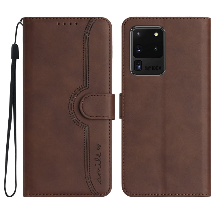 Heart Pattern Skin Feel Leather Phone Case, For Samsung Galaxy S10e, For Samsung Galaxy S20, For Samsung Galaxy S20 FE 5G, For Samsung Galaxy S20+, For Samsung Galaxy S20 Ultra, For Samsung Galaxy S21 5G, For Samsung Galaxy S21 FE 5G                   ...
