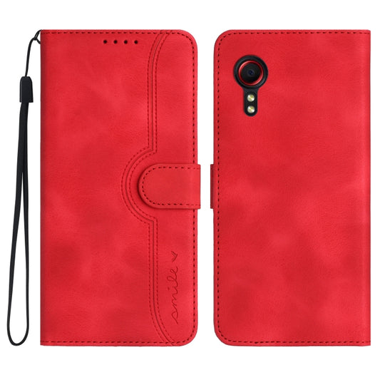 Heart Pattern Skin Feel Leather Phone Case, For Samsung Galaxy Xcover 5, For Samsung Galaxy Xcover6 Pro