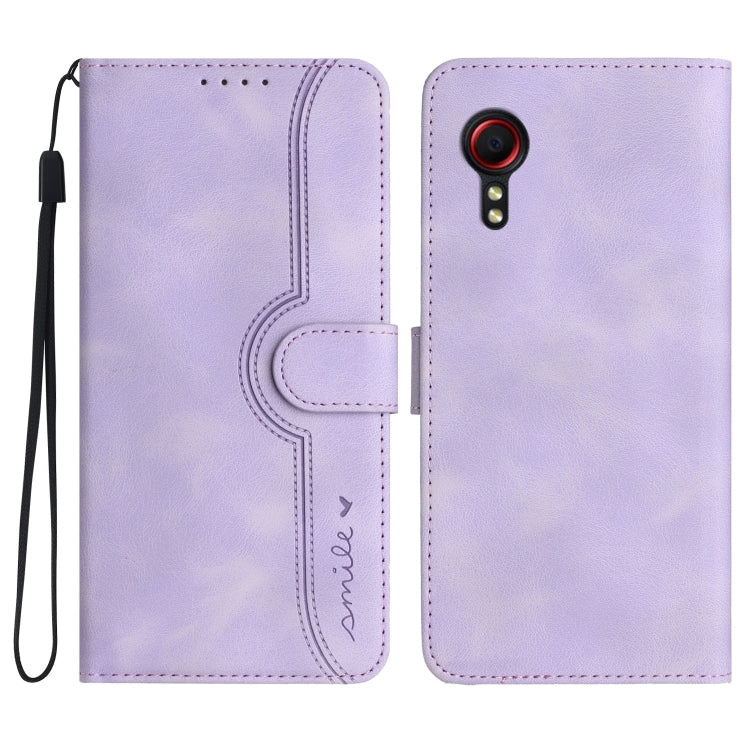 Heart Pattern Skin Feel Leather Phone Case, For Samsung Galaxy Xcover 5, For Samsung Galaxy Xcover6 Pro