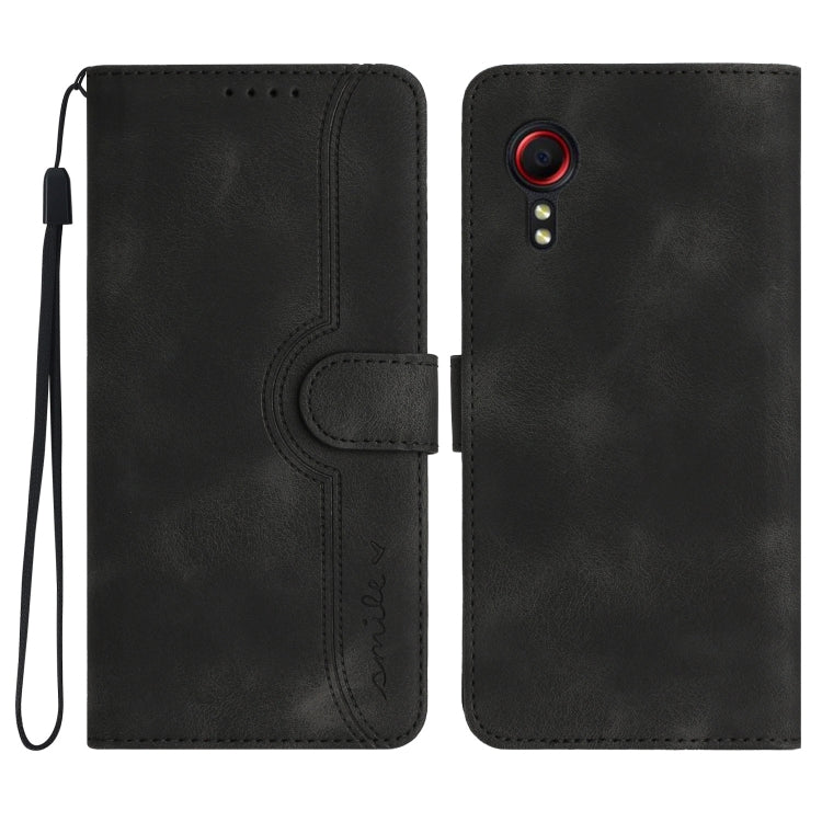 Heart Pattern Skin Feel Leather Phone Case, For Samsung Galaxy Xcover 5, For Samsung Galaxy Xcover6 Pro