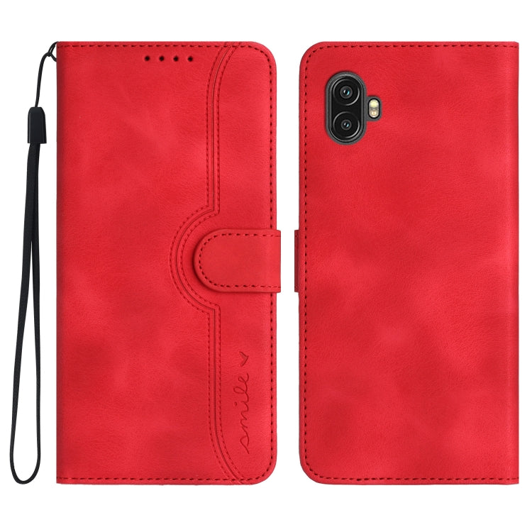 Heart Pattern Skin Feel Leather Phone Case, For Samsung Galaxy Xcover 5, For Samsung Galaxy Xcover6 Pro