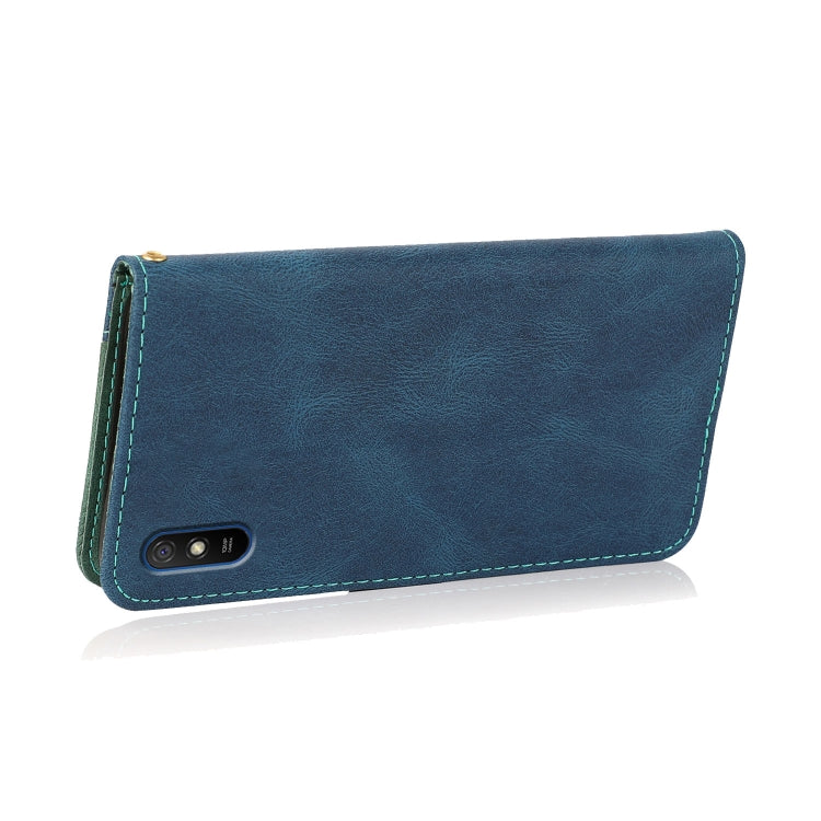 Dual-color Stitching Leather Phone Case, For Xiaomi Redmi 9A, For Xiaomi Redmi 9C, For Xiaomi Redmi 9T
