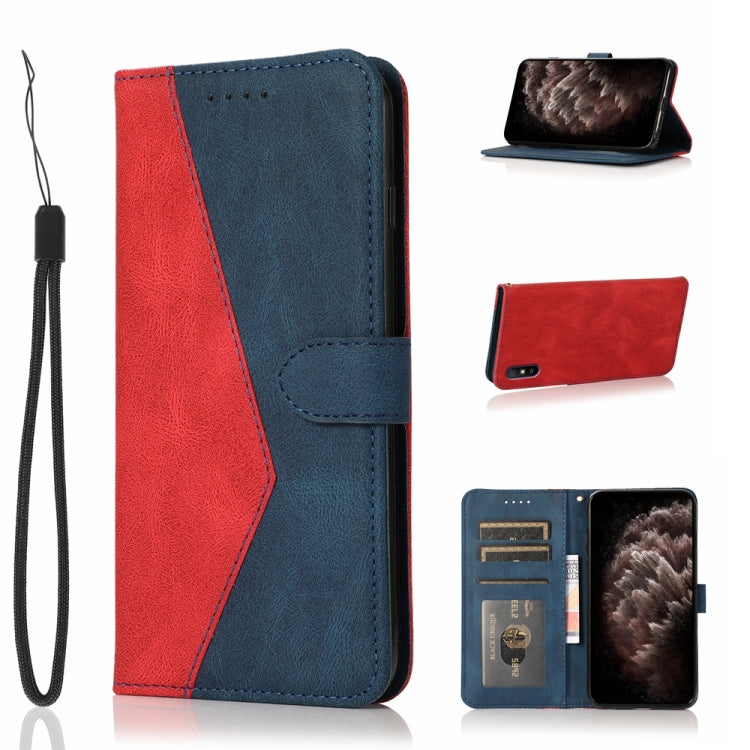 Dual-color Stitching Leather Phone Case, For Xiaomi Redmi 9A, For Xiaomi Redmi 9C, For Xiaomi Redmi 9T