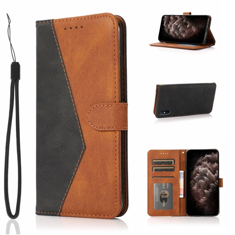 Dual-color Stitching Leather Phone Case, For Xiaomi Redmi 9A, For Xiaomi Redmi 9C, For Xiaomi Redmi 9T