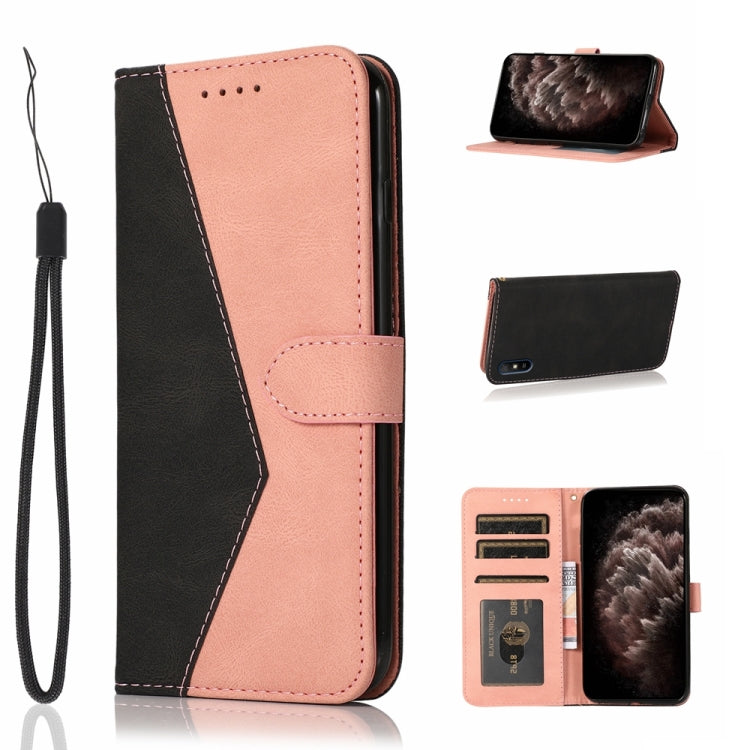 Dual-color Stitching Leather Phone Case, For Xiaomi Redmi 9A, For Xiaomi Redmi 9C, For Xiaomi Redmi 9T
