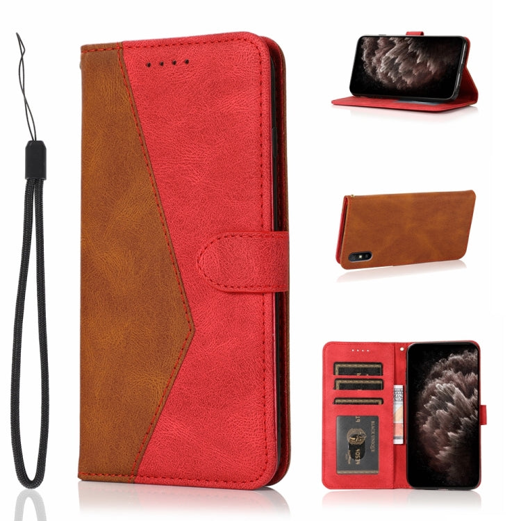 Dual-color Stitching Leather Phone Case, For Xiaomi Redmi 9A, For Xiaomi Redmi 9C, For Xiaomi Redmi 9T
